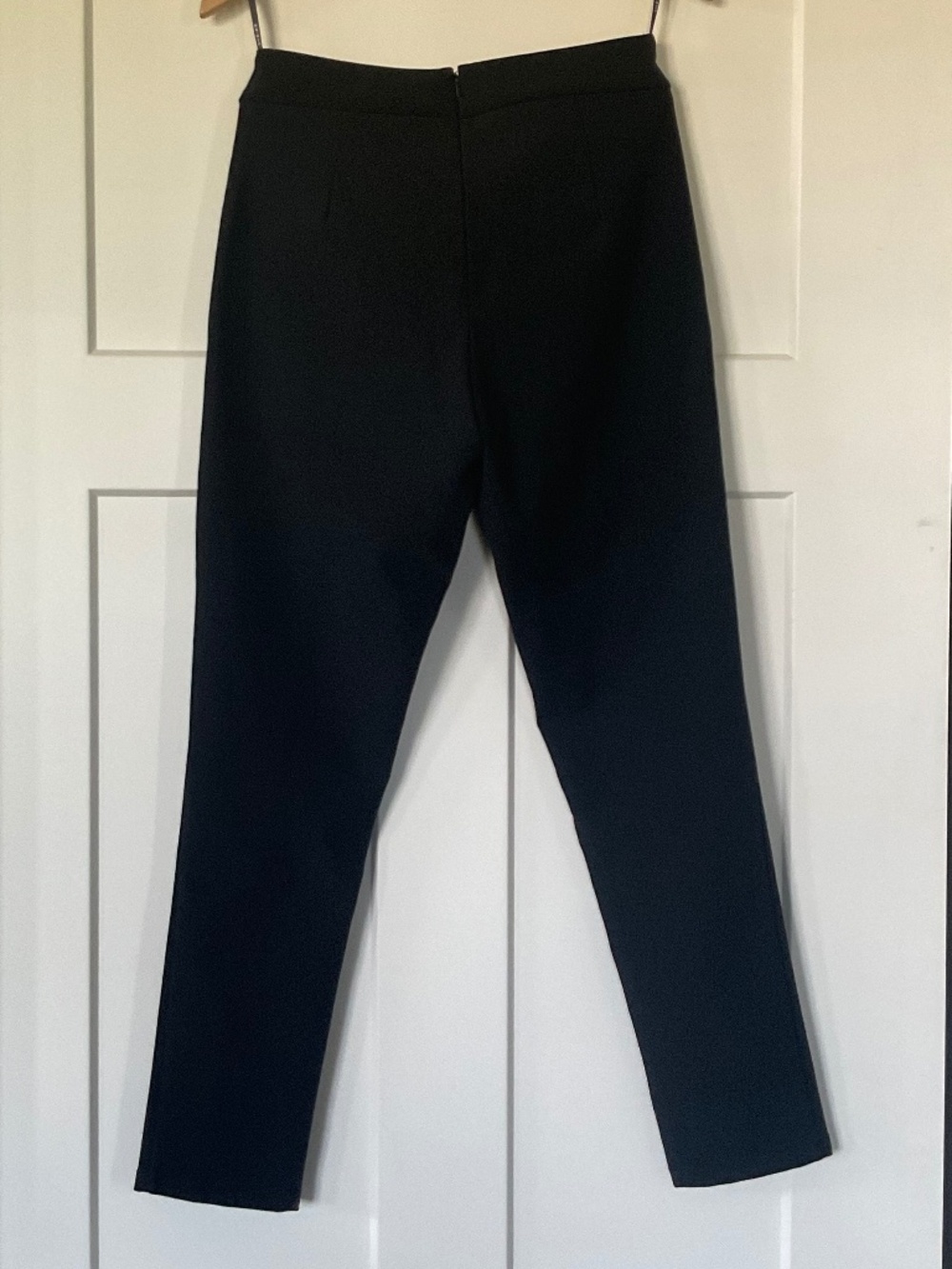 SHEIKE Black Trousers Dress Pants w/ Front Seams Gold Belt Accent - Picture 2 of 12